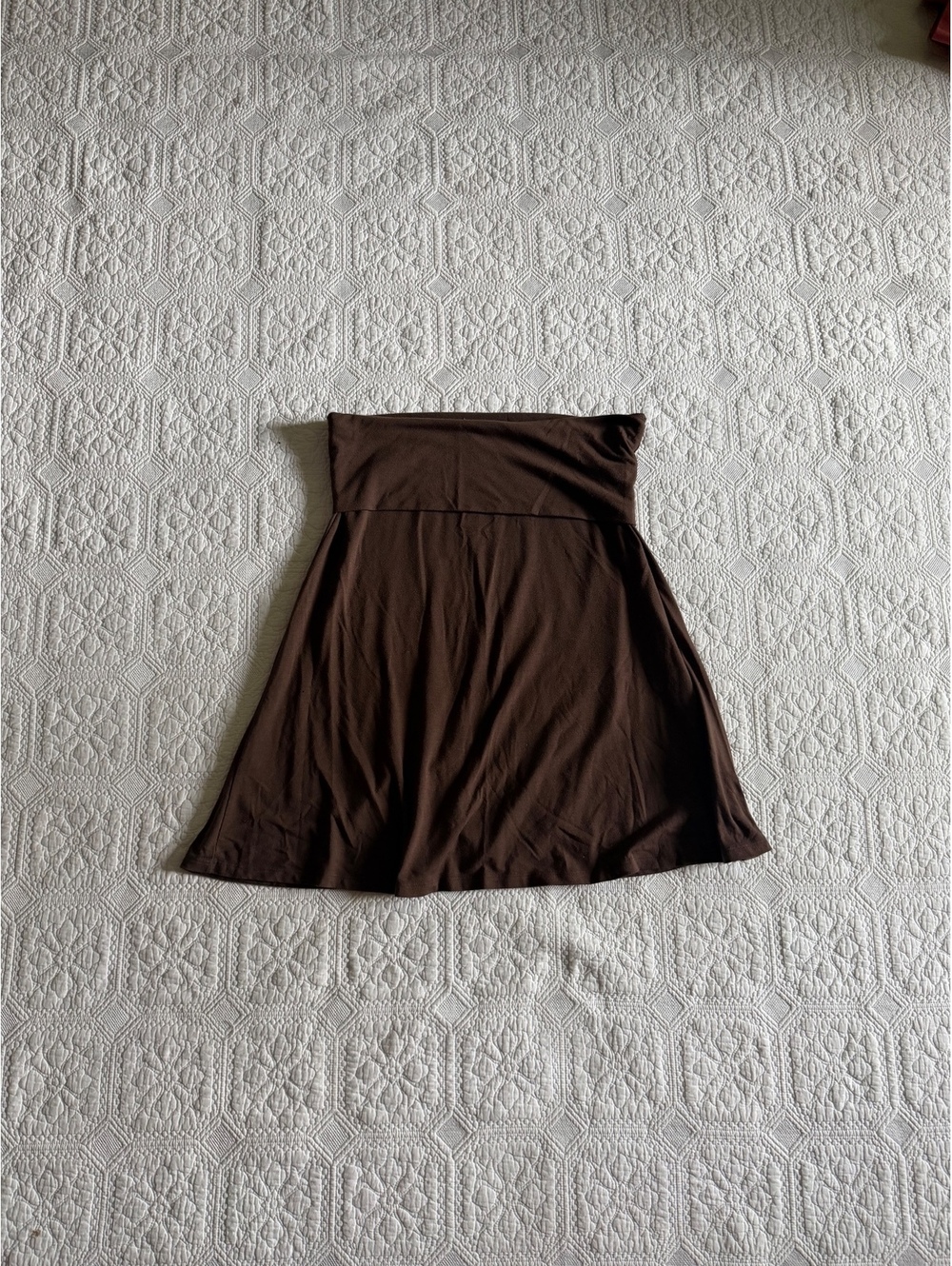 Y2K 2000s foldover old navy Brown Medium Dress with Stretch skirt